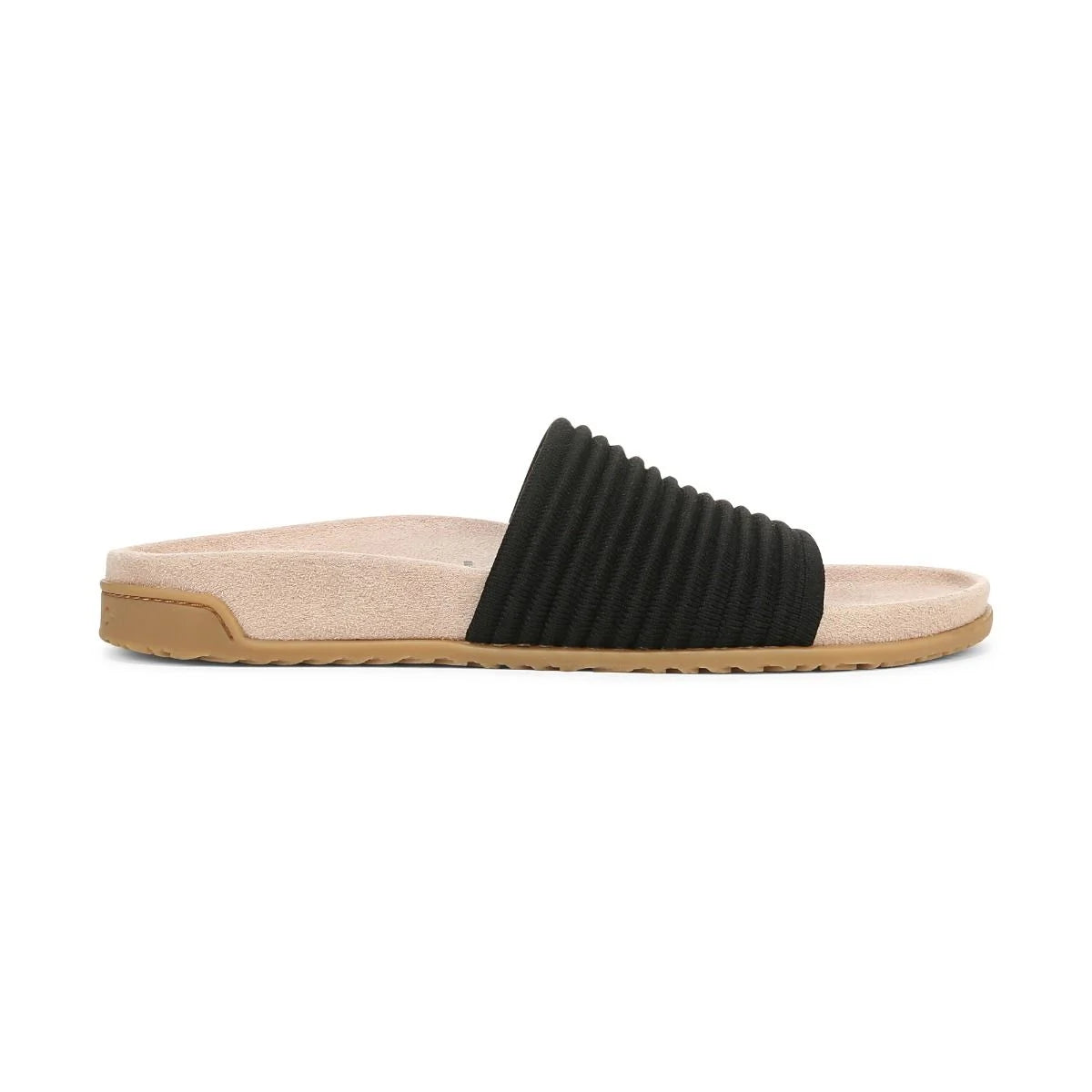 Vionic Women's Evie Knit Slide Flip Sandal in Black