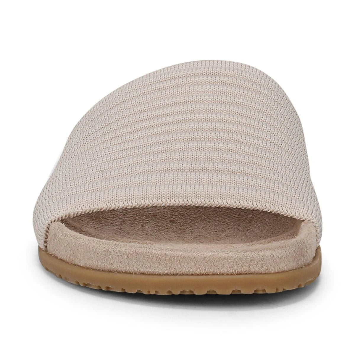 Vionic Women's Evie Knit Slide Flip Sandal in Cream