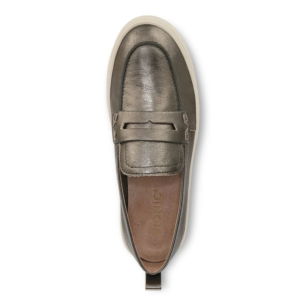 Vionic Women's Uptown Leather Loafer in Gunmetal
