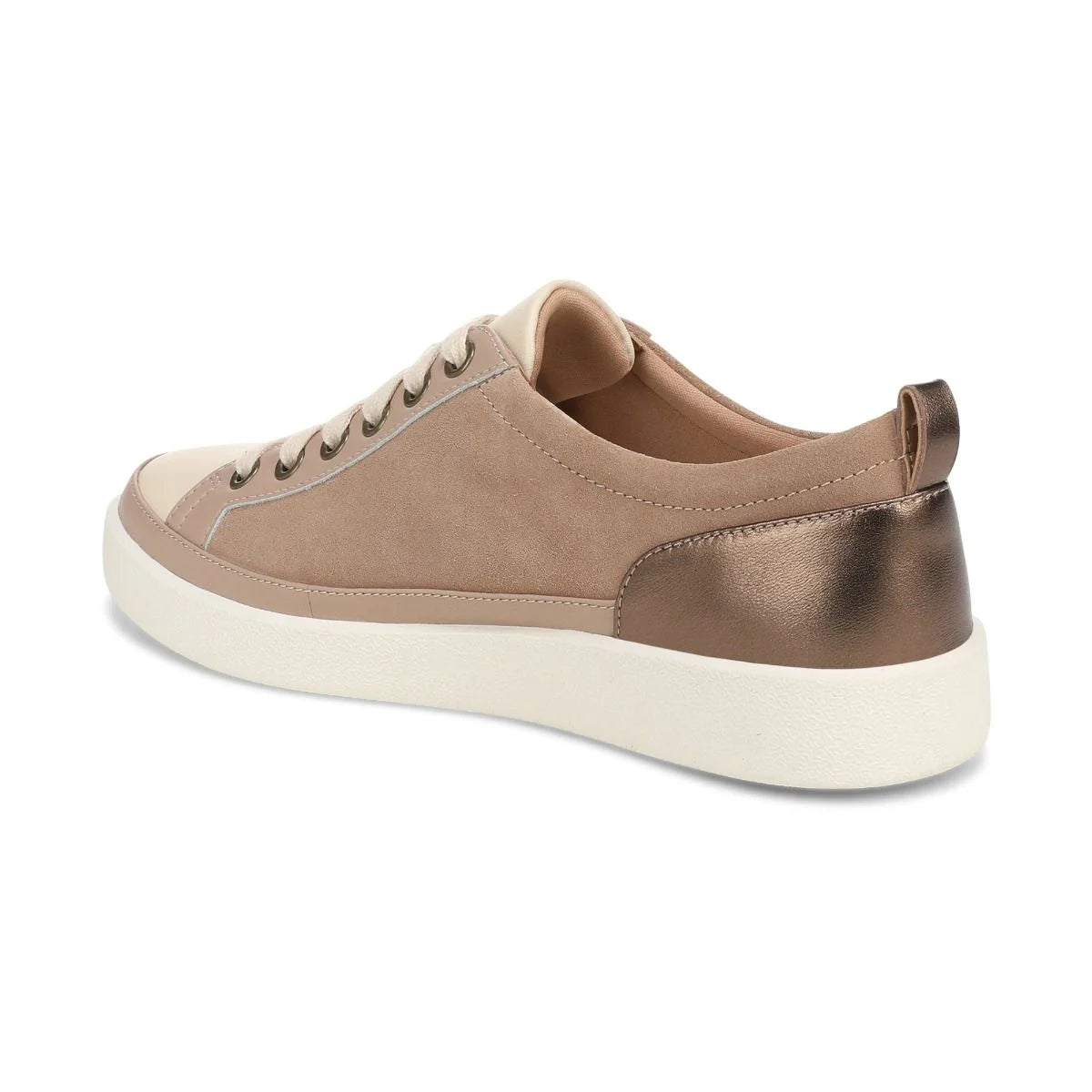 Vionic Women's Winny Lace Sneaker in Desert Sand Bronze Suede