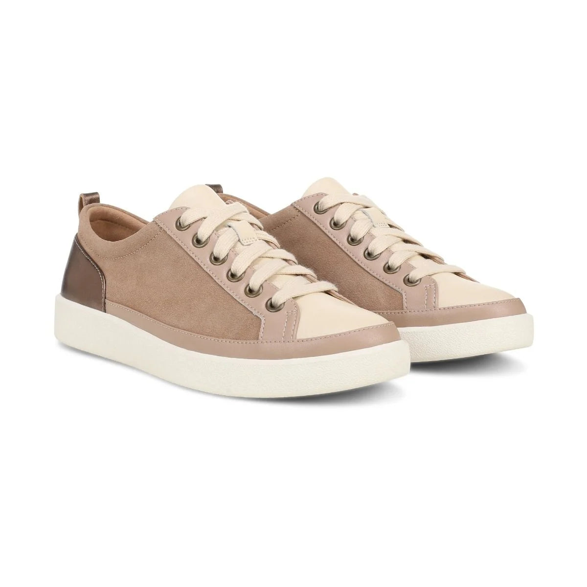 Vionic Women's Winny Lace Sneaker in Desert Sand Bronze Suede