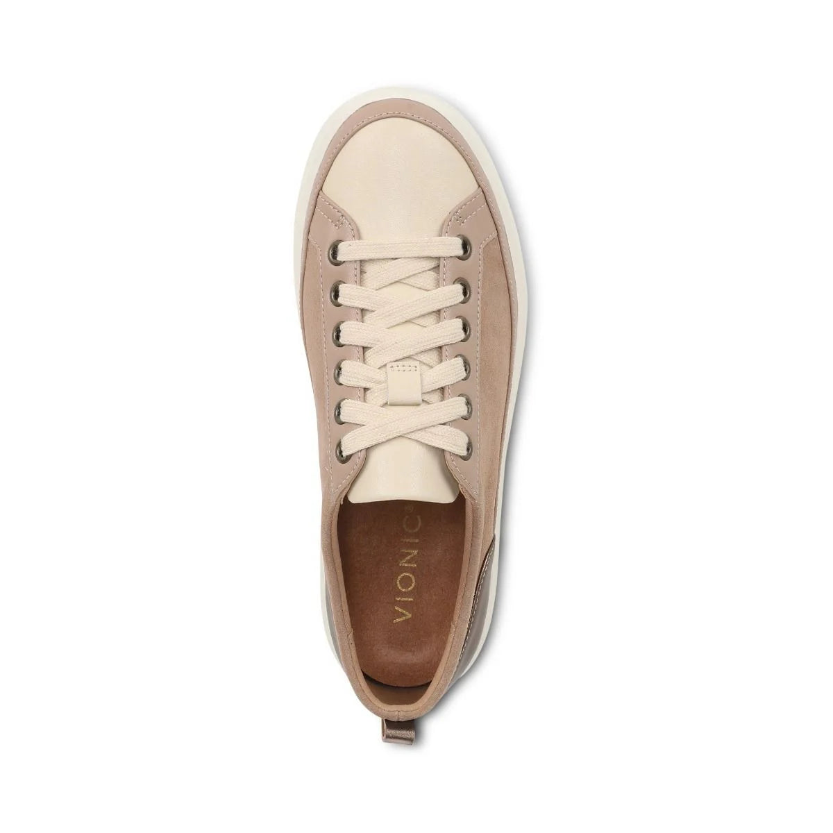 Vionic Women's Winny Lace Sneaker in Desert Sand Bronze Suede