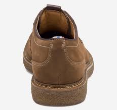 Johnston & Murphy Men's Clint Plain Toe Lace in Brown Oiled Suede