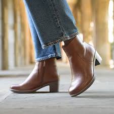 Dansko Women's Meryll Heeled Side Zip Ankle Boot in Brown