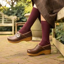 Dansko Women's Professional Button Clog in Chocolate
