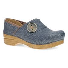 Dansko Women's Professional Button Clog in Denim