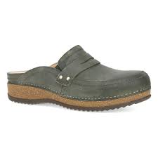Dansko Women's Maggy Slip On Loafer Suede Leather Clog in Olive