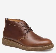 Johnston & Murphy Men's Clint Chukka Boot in Mahogany Full-Grain Leather