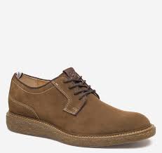 Johnston & Murphy Men's Clint Plain Toe Lace in Brown Oiled Suede