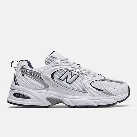 New Balance Women's 530 Lifestyle Sneaker in White with Natural Indigo