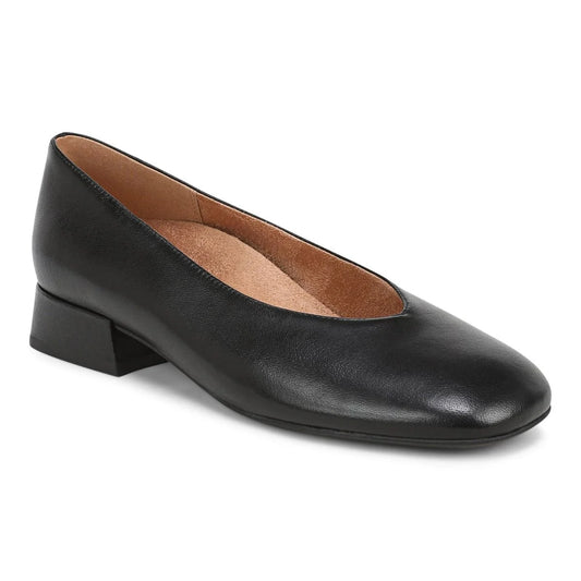 Vionic Women's Petra Heeled Ballet Flat in Black