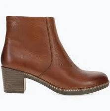 Dansko Women's Meryll Heeled Side Zip Ankle Boot in Brown