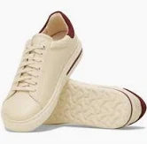 Birkenstock Women's Bend Low Leather Lace Sneaker in Eggshell/Zinfandel