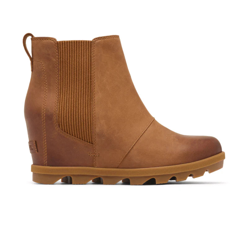 Sorel Women's Joan Rhapsody Chelsea Wedge Bootie in Velvet Tan/Gum