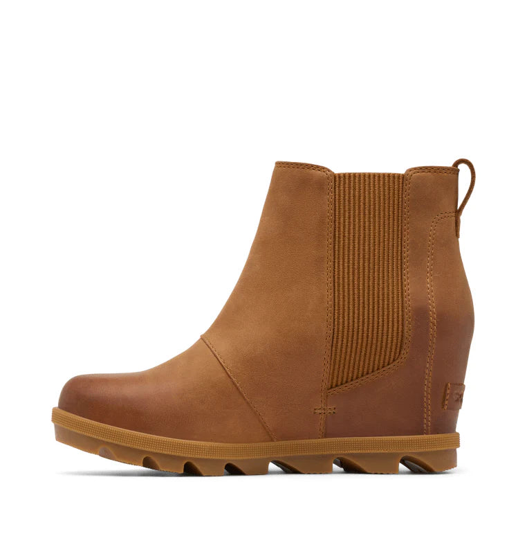 Sorel Women's Joan Rhapsody Chelsea Wedge Bootie in Velvet Tan/Gum