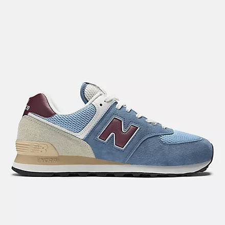 New Balance Women's 574 Sneaker in Shoreline Blue with Stillwater