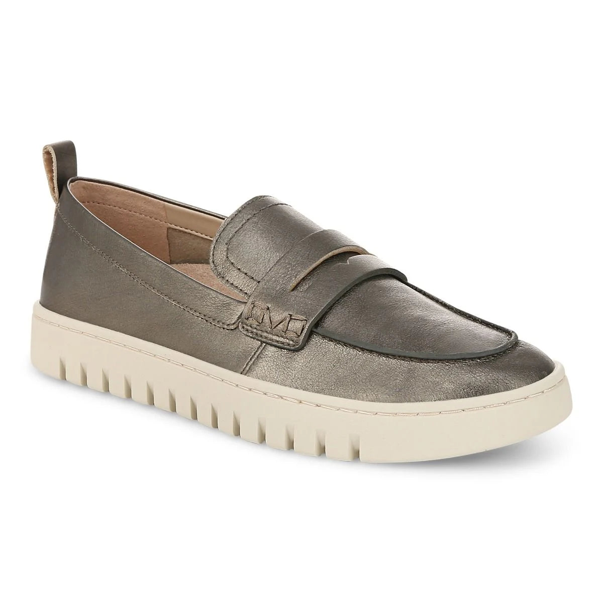 Vionic Women's Uptown Leather Loafer in Gunmetal