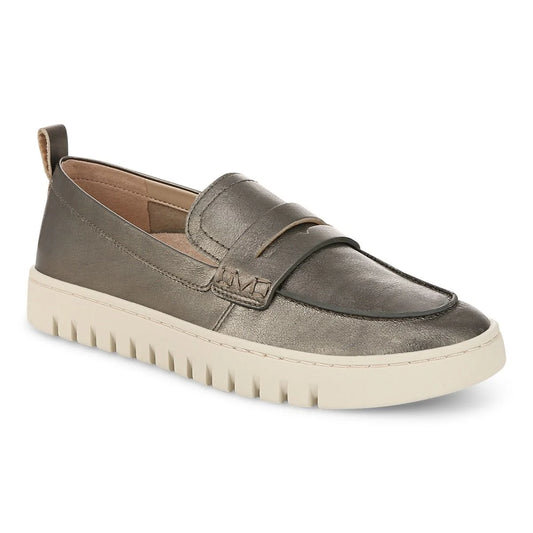 Vionic Women's Uptown Leather Loafer in Gunmetal