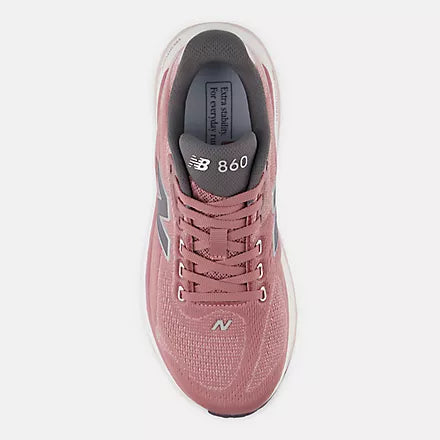 New Balance Women's Fresh Foam X 860v15 Sneaker in Rosewood with Neptune Grey