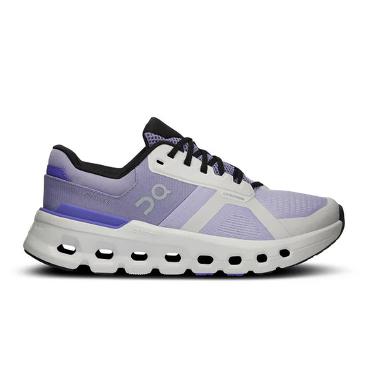 On Women's Cloudrunner 2 Sneaker in Nimbus/Blueberry
