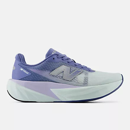 New Balance Women's FuelCell Rebel v5 Sneaker in Fairweather Blue with Glint Blue