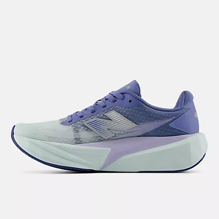 New Balance Women's FuelCell Rebel v5 Sneaker in Fairweather Blue with Glint Blue