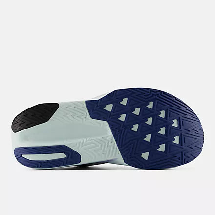 New Balance Women's FuelCell Rebel v5 Sneaker in Fairweather Blue with Glint Blue