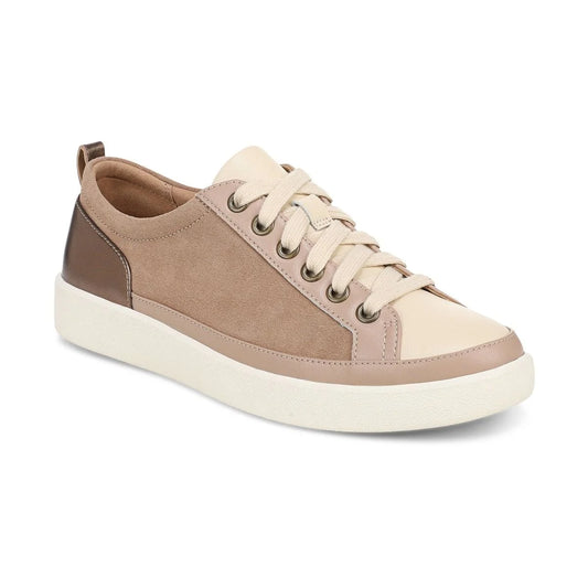 Vionic Women's Winny Lace Sneaker in Desert Sand Bronze Suede