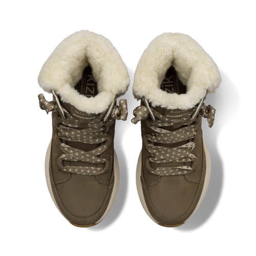 Kizik Women's Juno 2 Lace Waterproof Boot in Shitake/Fog