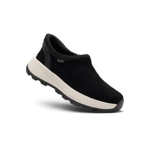 Kizik Women's Juno 2 Slip On Moc in Black/Fog