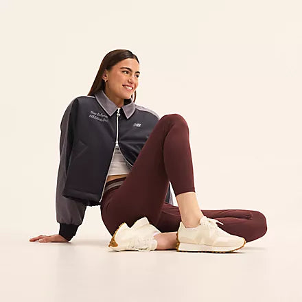 New Balance Women's 327 Lifestyle Sneaker in Linen with Sea Salt