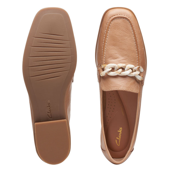 Clarks Women's Sarafyna Iris Loafer (Nougat Tan)