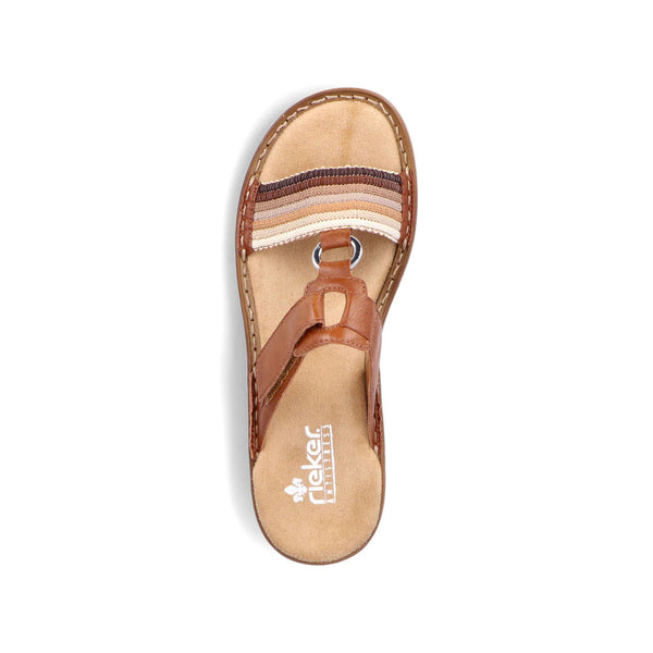 Rieker Women's Regina 21 Slide Sandal (Brown Multi)