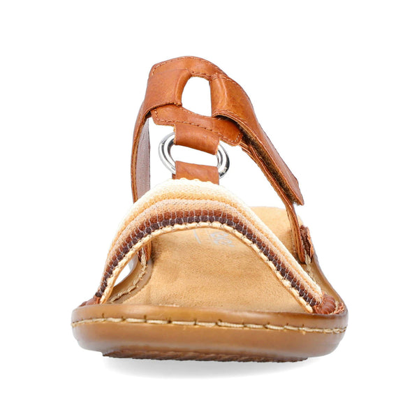 Rieker Women's Regina 21 Slide Sandal (Brown Multi)