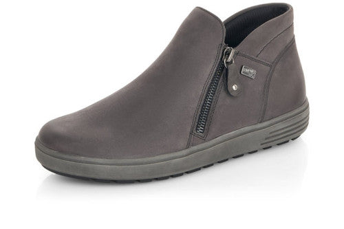 Remonte Women's 70 Low Side Zip Waterproof Sneaker (Grey)