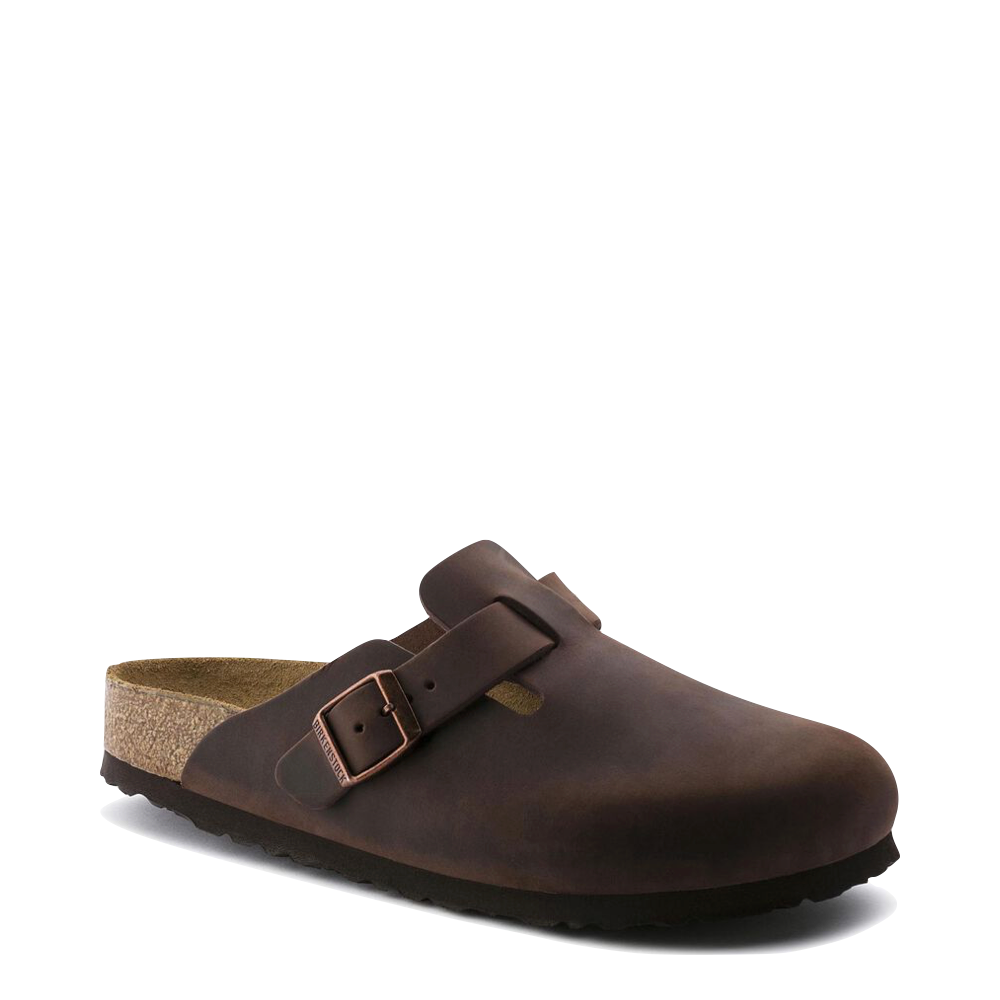 Toe view of Birkenstock Boston Soft Footbed Oiled Leather Clog for unisex.