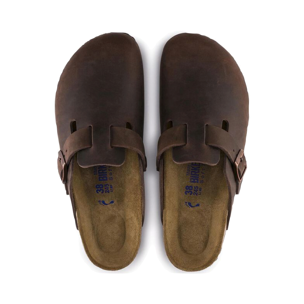 Birkenstock Boston Soft Footbed Oiled Leather Clog in Habana Brown