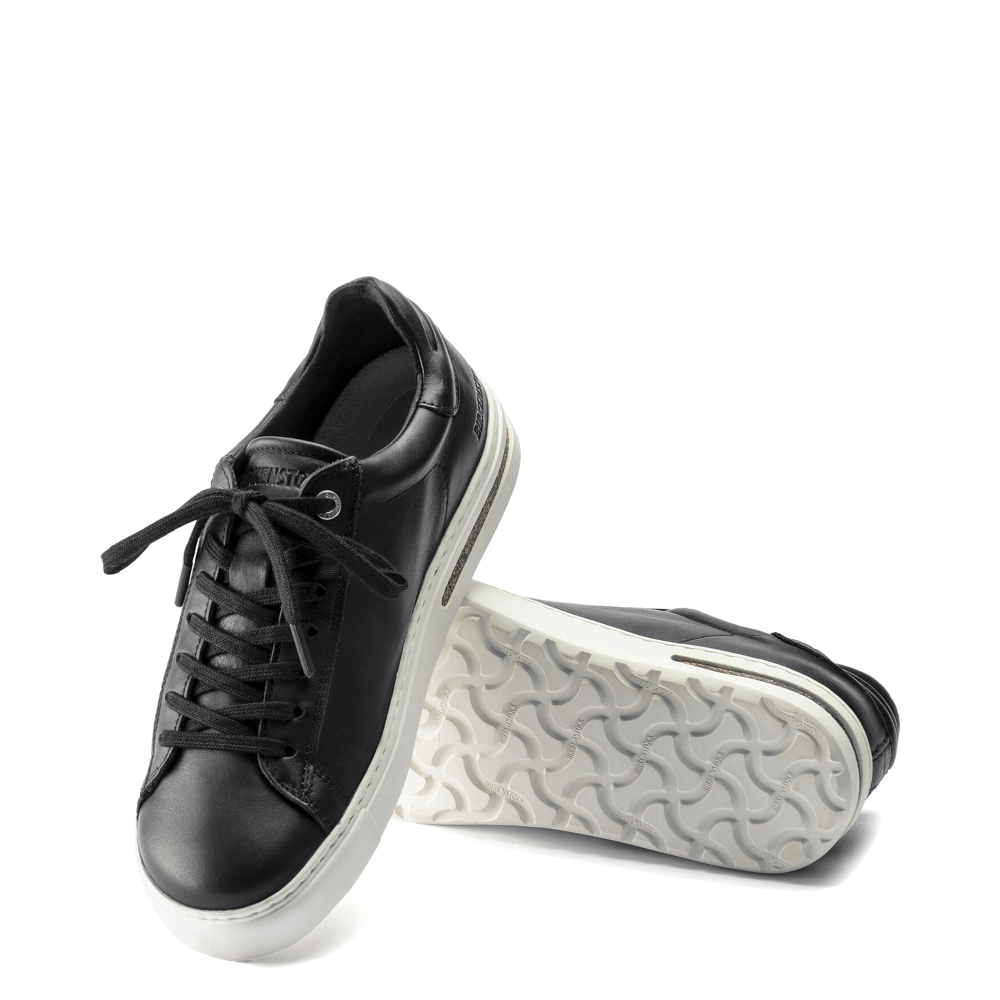 Side and bottom view of Birkenstock Bend Leather Lace Sneaker for women.