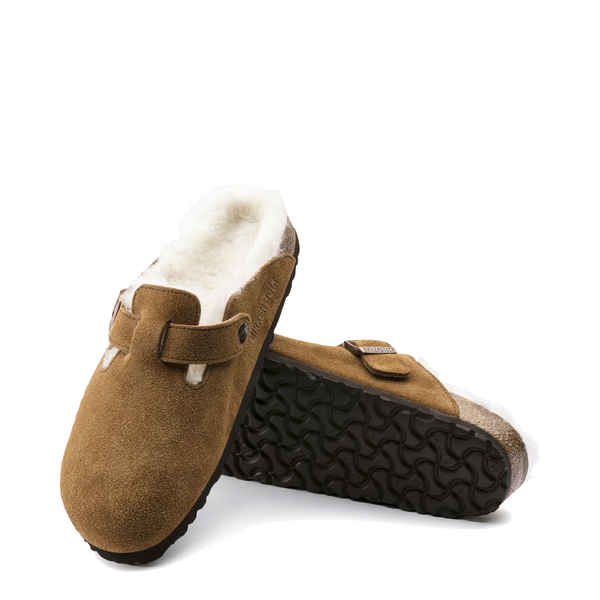 Birkenstock Women's Boston Shearling Clog in Mink Tan