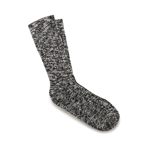 Birkenstock Women's Cotton Slub Socks in Black/Grey or Mid Grey