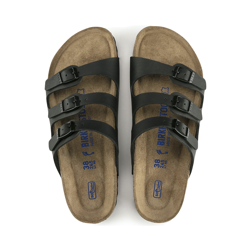Top-down view of Birkenstock Florida Soft Footbed Birko-Flor Sandal for women.
