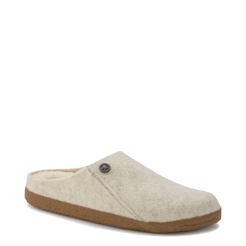 Birkenstock Women's Zermatt Shearling Slip On Clog Slipper (Ecru Beige)