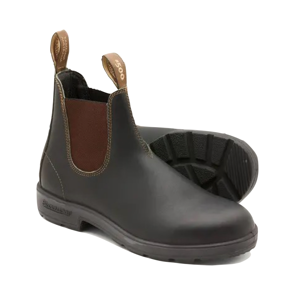 Blundstone 500 Pull On Premium Leather Chelsea Boot (Stout Brown)