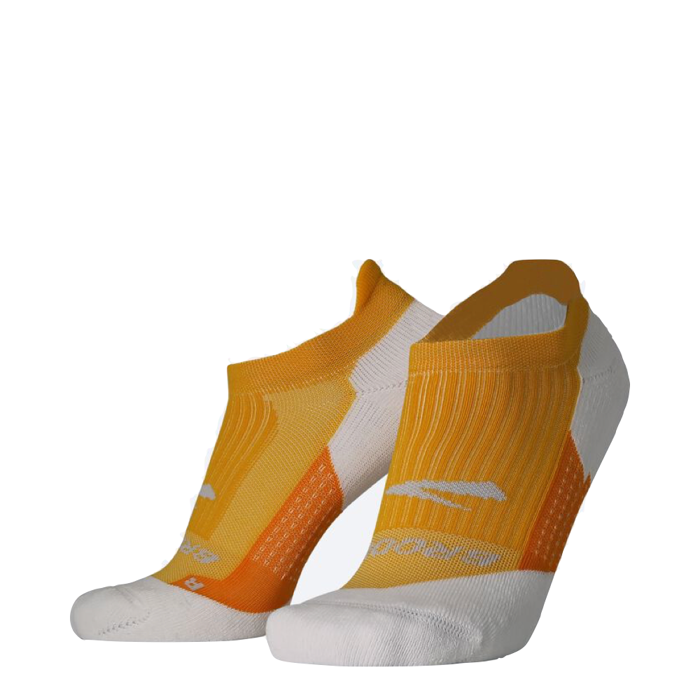 Brooks Ghost No Show Running Socks in Sunglow/Marigold