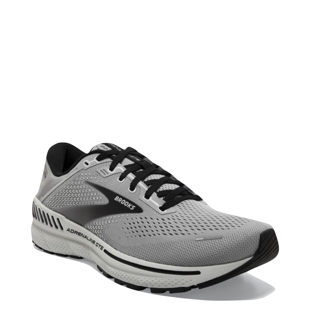 Brooks Men's Adrenaline GTS 22 Mesh Running Sneaker in Alloy/Grey/Black