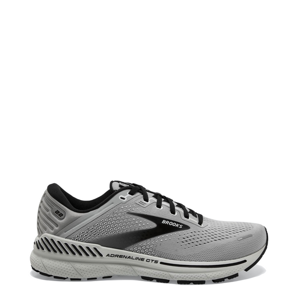 Brooks Men's Adrenaline GTS 22 Mesh Running Sneaker in Alloy/Grey/Black