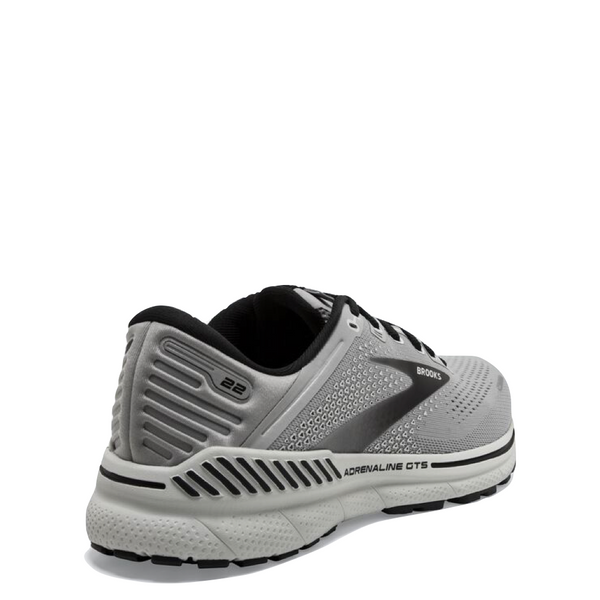 Brooks Men's Adrenaline GTS 22 Mesh Running Sneaker in Alloy/Grey/Black
