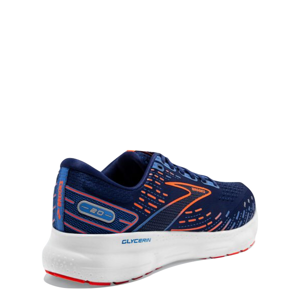 Brooks Men's Glycerin 20 Running Sneakers in Blue Depths/Palace Blue/Orange