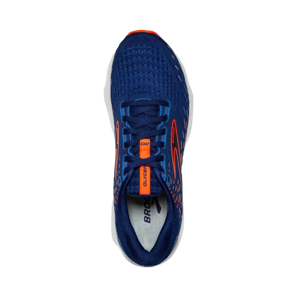Brooks Men's Glycerin 20 Running Sneakers in Blue Depths/Palace Blue/Orange