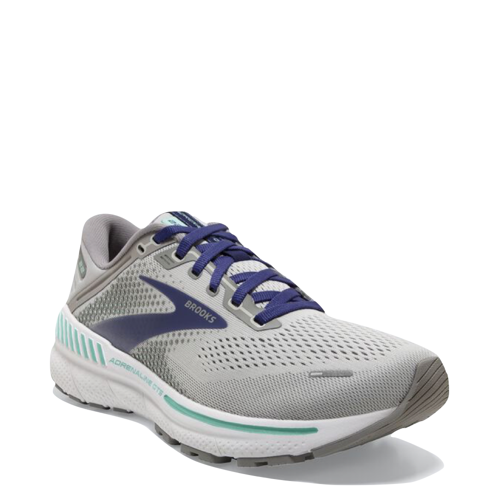 Brooks Women's Adrenaline GTS 22 Running Sneakers (Alloy/Blue/Green)